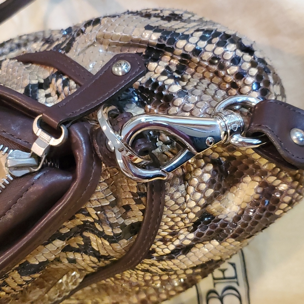 Like New Be & D Python Shoulder Bag - image 8